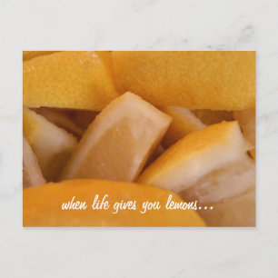 life gives you lemons postcard