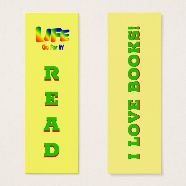 Life Go For It Book Marker (Front & Back)