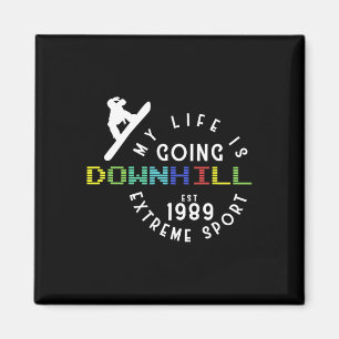 Life Going Downhill Snowboarder Freestyle Winter S Magnet