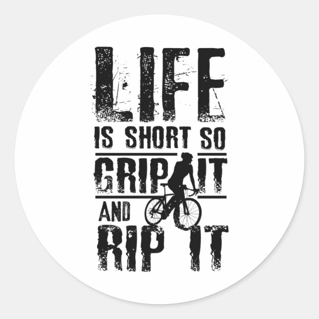 Life Gravel Bike Classic Round Sticker (Front)