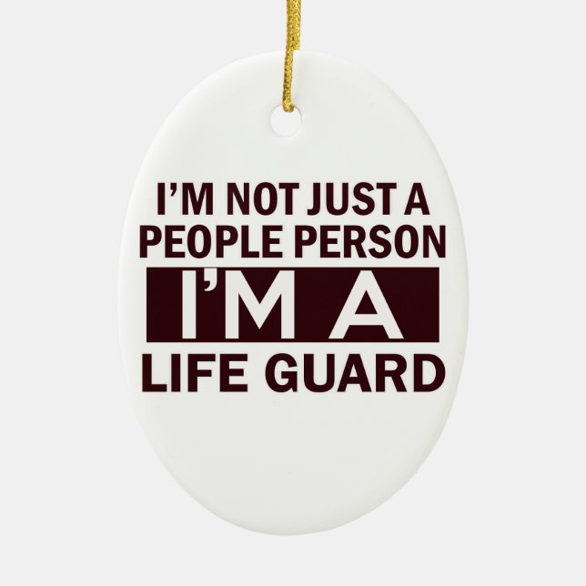 life guard design ceramic ornament (Front)