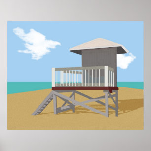 Life Guard Shack Poster