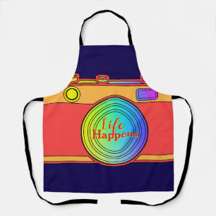 Life Happens Camera Image Apron
