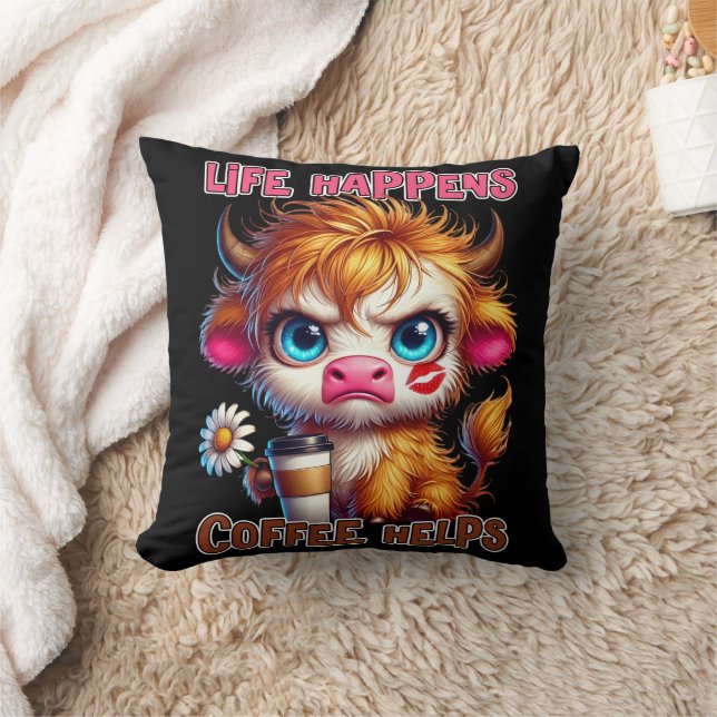 Life Happens Coffee Helps  Cushion (Blanket)