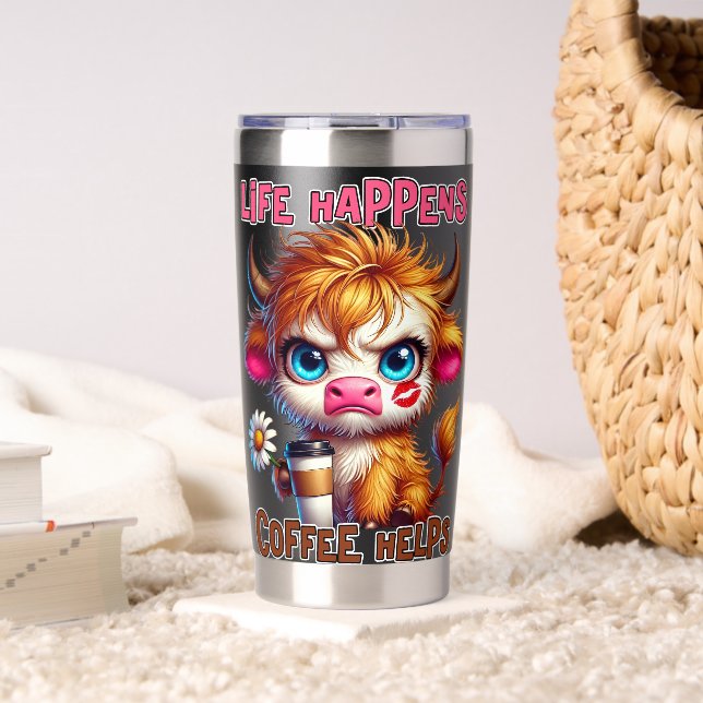 Life Happens Coffee Helps  Insulated Tumbler (Living Room (Rotated))