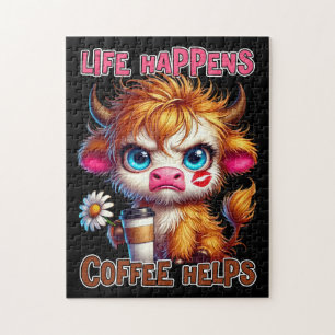 Life Happens Coffee Helps  Jigsaw Puzzle