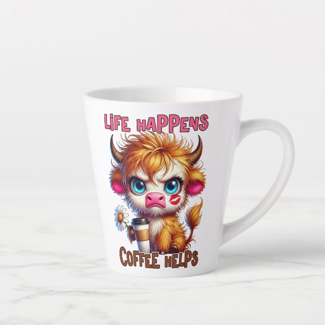 Life Happens Coffee Helps  Latte Mug (Right)
