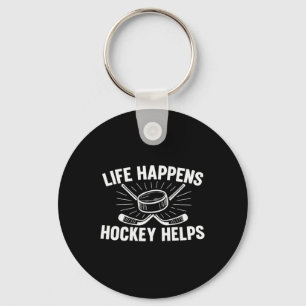 Life Happens - Hockey Helps - Key Ring