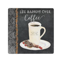 Life Happens Over Coffee Shop Name Personalised