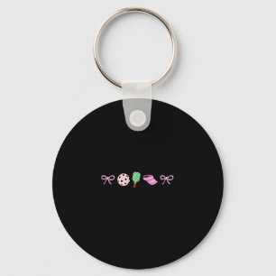 Life Happens Pickleball Helps Coquette Bow Sports Key Ring