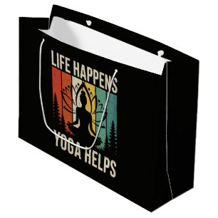Life Happens Yoga Helps Large Gift Bag