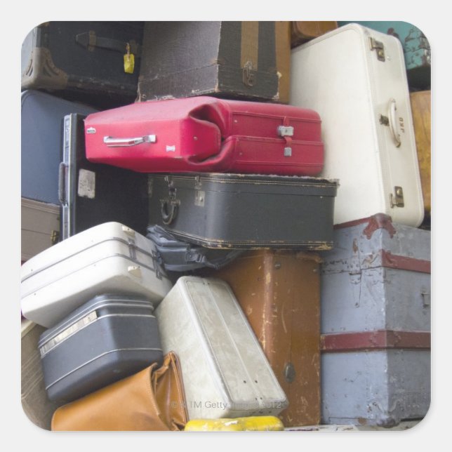 Life has a lot of baggage square sticker (Front)