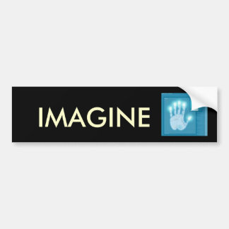 LIFE, IMAGINE, DESTINY BUMPER STICKER