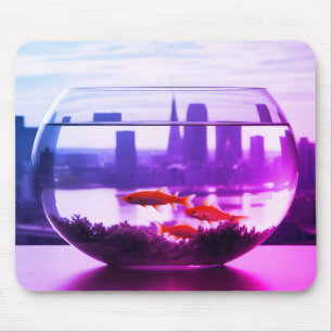 Life In a Fish Bowl Laptop Desktop Tablet Computer Mouse Pad