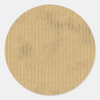 Life in a Grungy Dirty Beat-up Worn Cardboard Box Classic Round Sticker