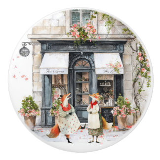 Life in Fox Town Series - Silly Jokes Ceramic Knob