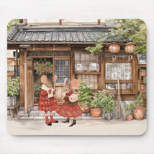 Life in Mice Town Series Postcard - BFF Mouse Pad (Front)