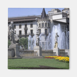 Life in Spain the beautiful Plaza Cataluna with Magnet