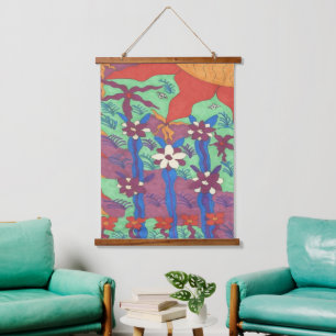 Life in the Garden Boho Art Hanging Tapestry