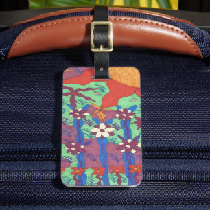 Life in the Garden Boho Print Luggage Tag
