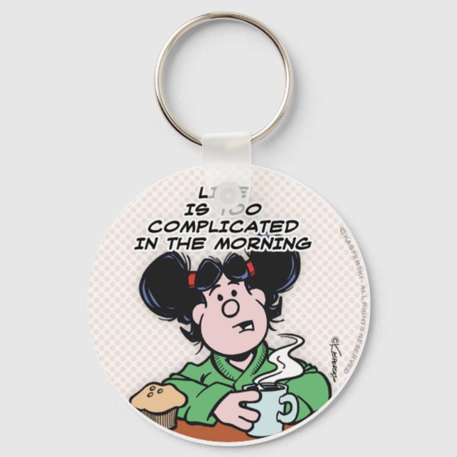 Life In The Morning Key Ring (Front)