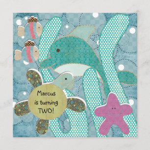 Life in the Sea Ocean TurtlesBirthday Invitation