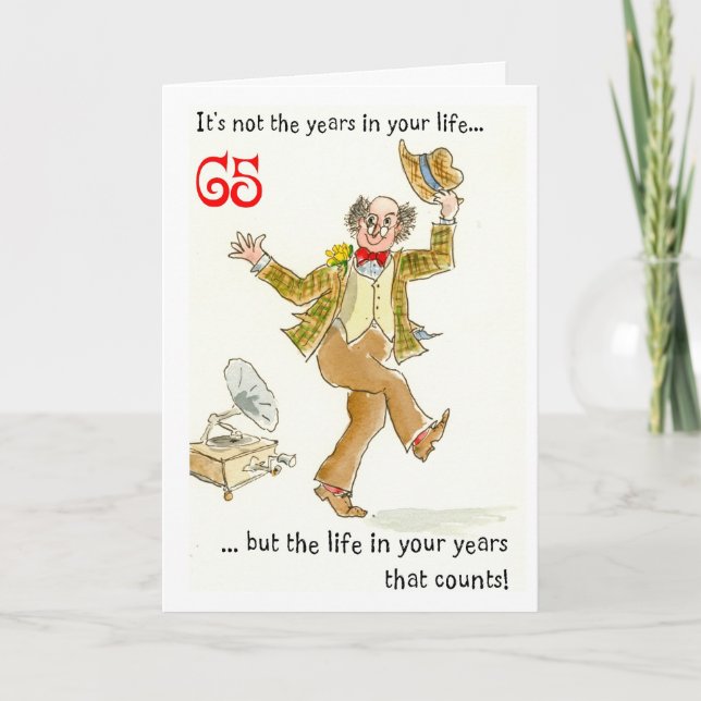 'Life in Your Years' 65th Birthday Card (Front)