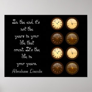Life in Your Years - Lincoln quote - art print