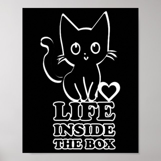 Life Inside The Box - Black Kitty Cat  Poster (Front)