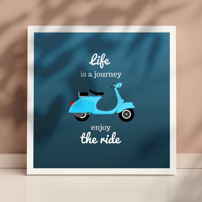 Life Inspirational Quote Blue Ombre Poster (Creator Uploaded)