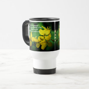Life Inspirational Quote Flowers Personalised   Travel Mug