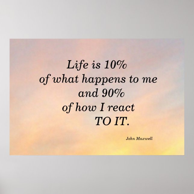 LIFE IS 10% JOHN MAXWELL MOTIVATIONAOL POSTER (Front)