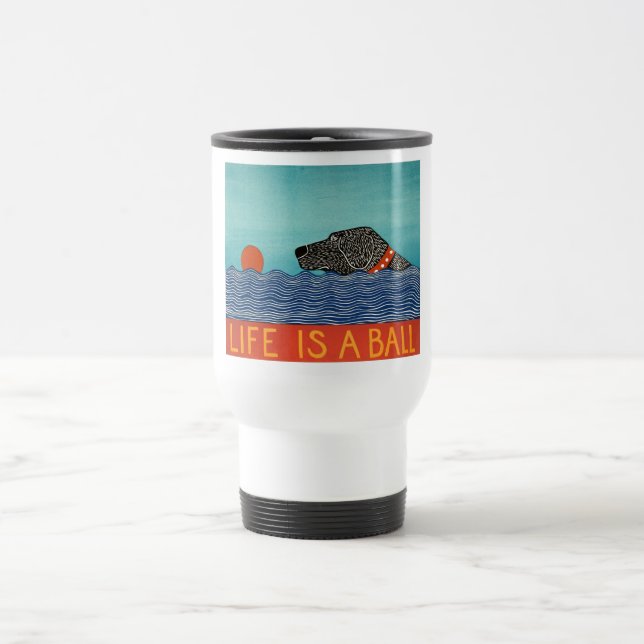 Life is a ball -Travel Mug-Stephen Huneck Travel Mug (Center)