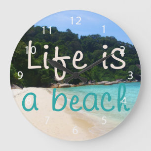 Life is a Beach Large Clock