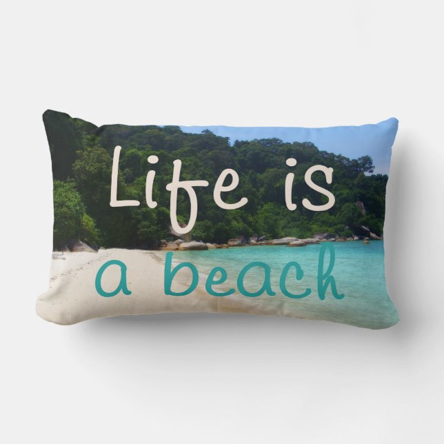 Life is a Beach Lumbar Cushion (Front)