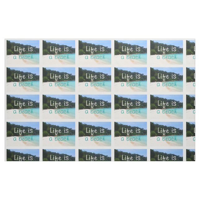 Life is a Beach Pattern Fabric (Fat Quarter)