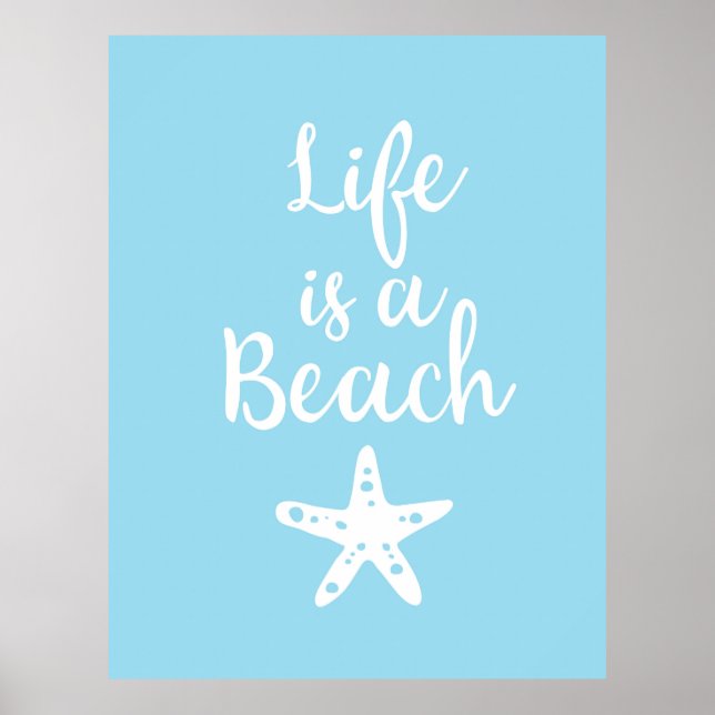 Life is a beach poster (Front)