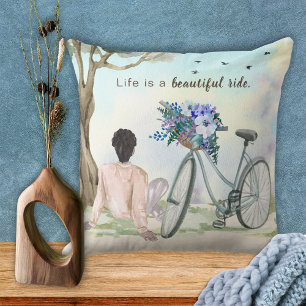 Life is a Beauitful Ride Bicycle  Cushion