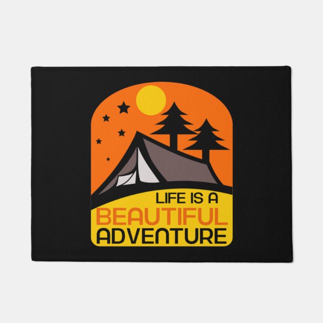 Life is A Beautiful Adventure Camping Doormat (Front)