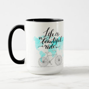 Life Is A Beautiful Ride Blue Mug