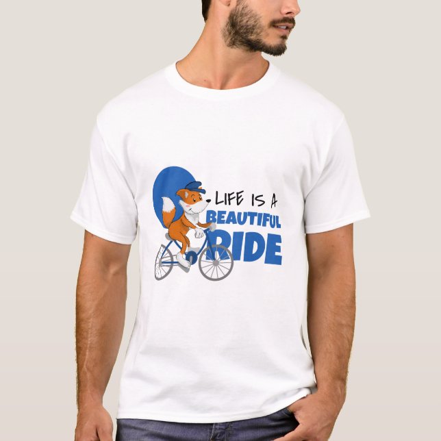 LIFE IS A BEAUTIFUL RIDE-CYCLING T-Shirt (Front)
