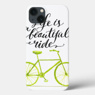 Life Is A Beautiful Ride Lime Green iPhone 13 Case