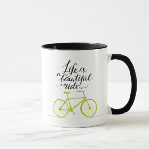 Life Is A Beautiful Ride Lime Green Mug
