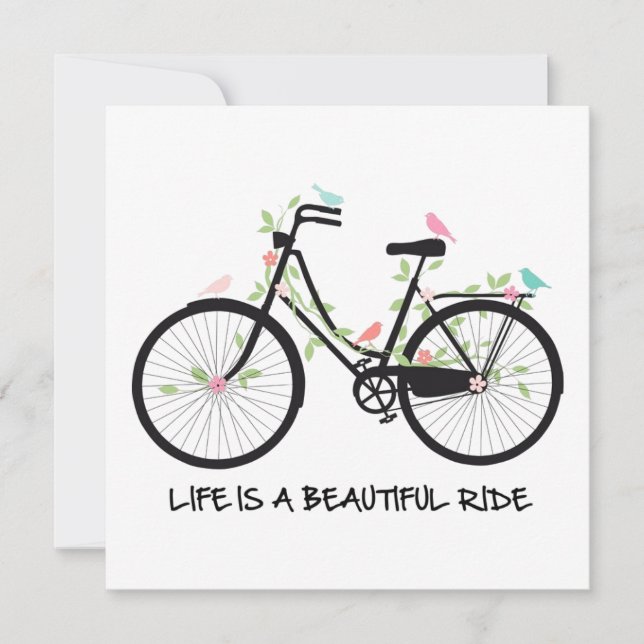 Life is a beautiful ride notecard 5x5 (Front)