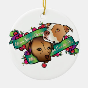 Life is a Bowl of Cherries... Ceramic Tree Decoration