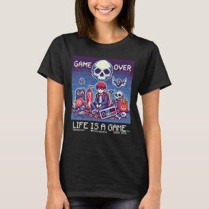 Life Is A Game..: Game Over (girl woman gamer) T-Shirt
