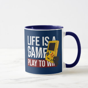 LIFE IS A GAME PLAY TO WIN MUG