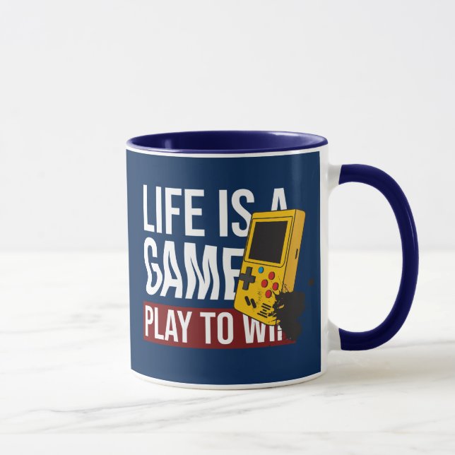 LIFE IS A GAME PLAY TO WIN MUG (Right)