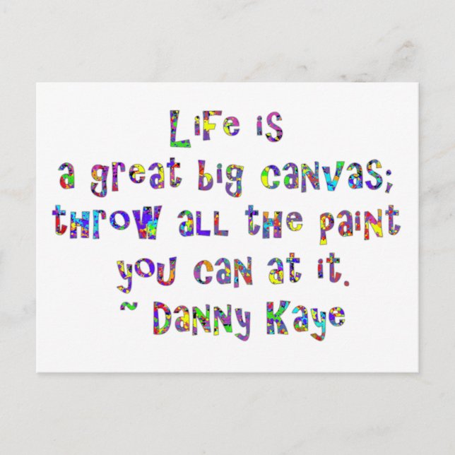 Life is a great big canvas postcard (Front)