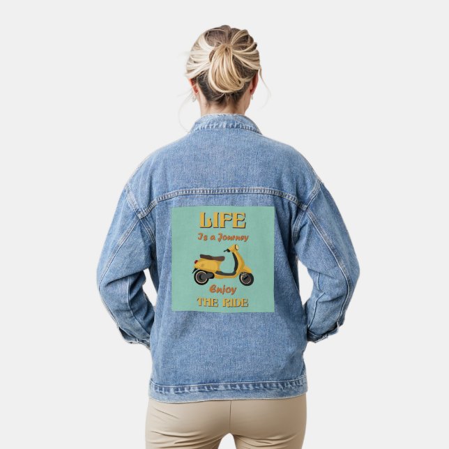 Life Is a Journey Denim Jacket (Model)